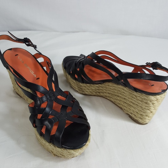 Via Spiga Mabel Platform Sandal ROPE HEEL LEATHER - Picture 5 of 8